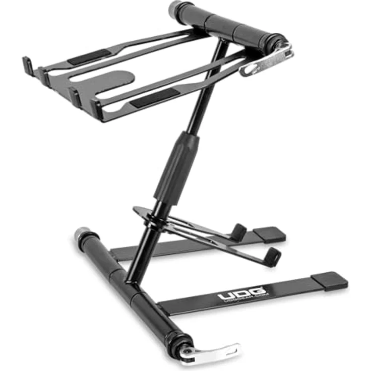 UDG Ultimate DIGI Laptop Stand Black, höhenverstellbarer Laptopständer für 13"-18" Laptops, max. Traglast 12 kg, mit Anti-Rutsch-Teller und abnehmbarem Unterteller – Bild 2