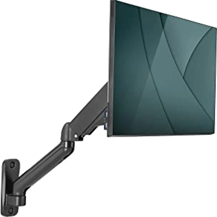 DIGITUS Single Gasdruckfeder Monitor-Wandhalter 32", 9 kg max, schwarz – Bild 3
