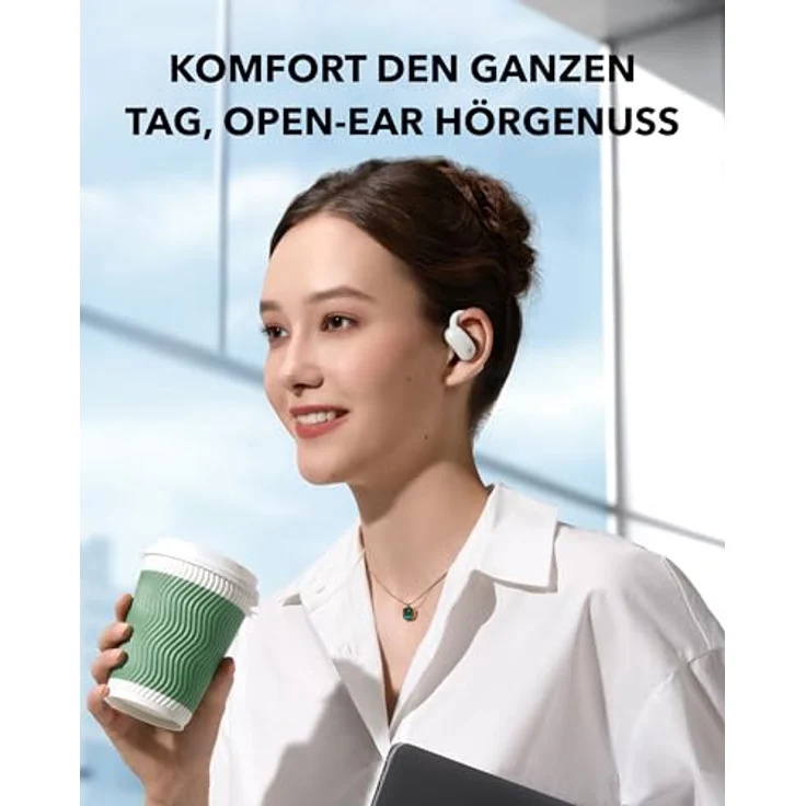 soundcore AeroFit 2 von Anker, Open-Ear Kopfhörer, tiefer Bass, Hi-Res Wireless Audio, 42h Spielzeit, Bluetooth 5.4, kabelloses Laden, IP55, klare Anrufe durch KI – Bild 2