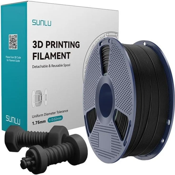 Sunlu High-Speed ABS Filament, 3D-Druckmaterial für Hochgeschwindigkeitsdruck bis 350 mm/s, schwarz