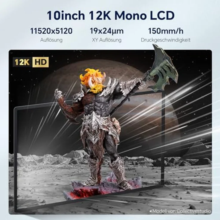ELEGOO Saturn 3 Ultra 12K UV Lichthärtender MSLA Resin 3D Drucker mit 10 Zoll Monochrom-LCD Neuer ACF Trennfilm Wi-Fi Übertragung Große Druckgröße von 218.88 × 122.88 × 260 mm – Bild 3