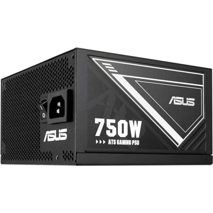 ASUS ATS-750G, 750W PC Netzteil mit 80+ Gold-Zertifizierung, doppelte Kugellager und geätzte Kabel, Schwarz – Bild 1