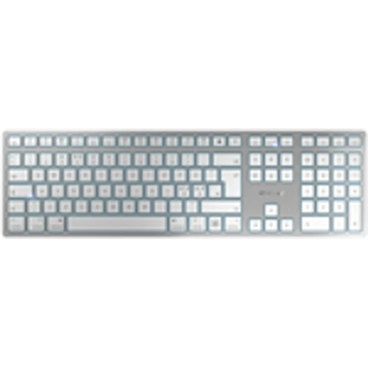 Cherry KW 9100 SLIM FOR MAC - Verkabelt & Kabellos - USB + Bluetooth - QWERTY - Silber
