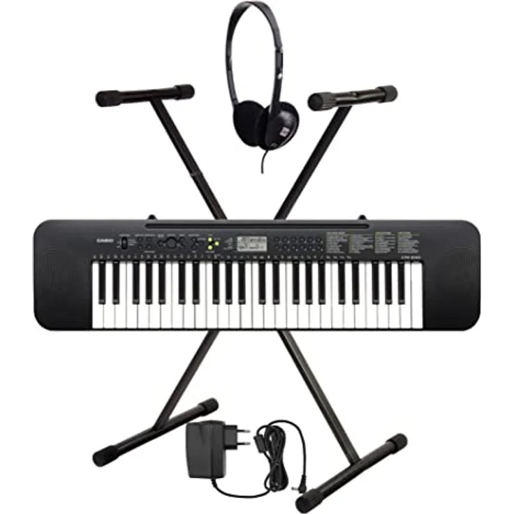 CASIO CTK-240, Digitalkeyboard mit 49 Tasten, 100 Klangfarben, 100 Rhythmen und Netzteil – Bild 1