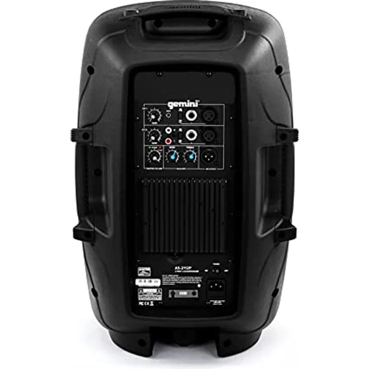 Gemini AS2112P Aktiver 2-Wege-Lautsprecher Schwarz, 12 Zoll, 250 W, Stativmontage, vielseitige Anschlussmöglichkeiten – Bild 7