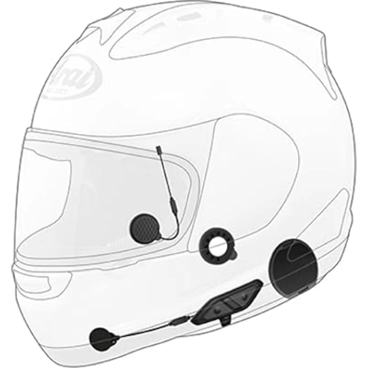 Sena 10U Arai Bluetooth Kommunikationssystem, unsichtbare Montage, bis zu 1,6 km Reichweite, 10 Stunden Sprechzeit – Bild 1