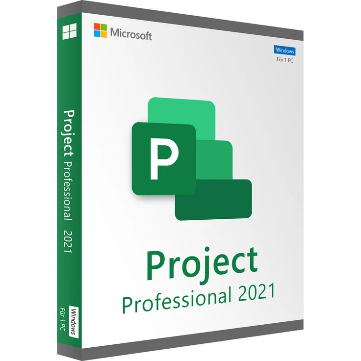 Microsoft Project 2021 Professional, Projektmanagement-Software für Windows mit leistungsstarken Funktionen und nahtloser Integration in Microsoft-Produkte, Sofortdownload