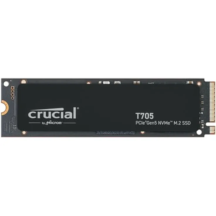 Crucial T705 1TB SSD PCIe Gen5 NVMe M.2 Interne SSD (Neu 2024), bis zu 13.600MB/s, Microsoft DirectStorage, PCIe 3.0 & 4.0 abwärtskompatibel, Solid State Drive - CT1000T705SSD3