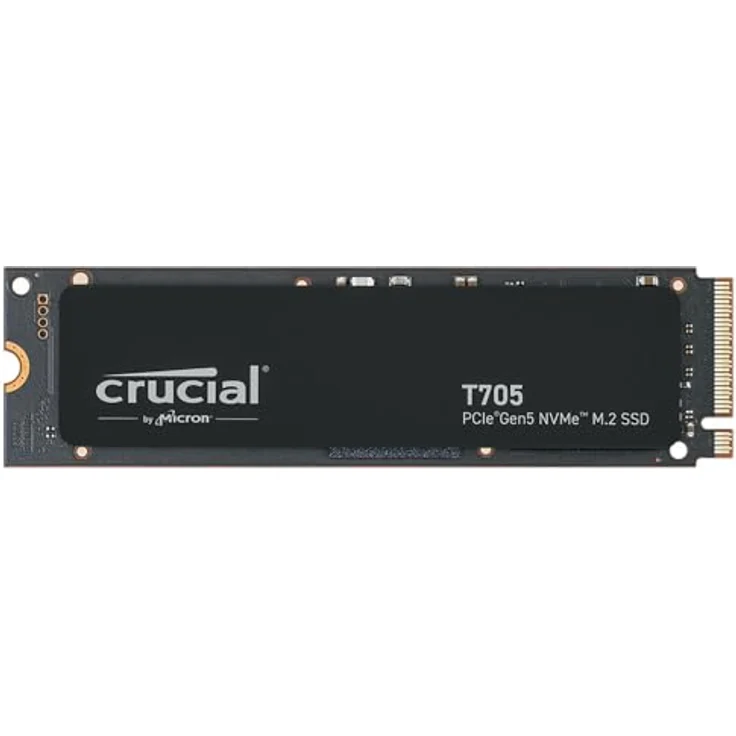 Crucial T705 1TB SSD PCIe Gen5 NVMe M.2 Interne SSD (Neu 2024), bis zu 13.600MB/s, Microsoft DirectStorage, PCIe 3.0 & 4.0 abwärtskompatibel, Solid State Drive - CT1000T705SSD3 – Bild 1