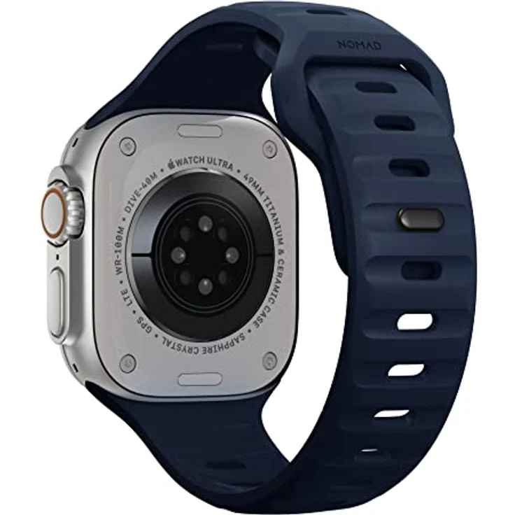 Nomad Sport Band V2, Smartwatch-Armband für Apple Watch 42/44/45/49mm, atmungsaktives Design aus Fluorkautschuk, Atlantic Blue – Bild 3