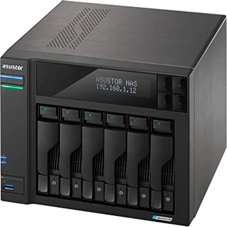 Asustor Lockerstor 6 Gen 2 AS6706T | 6 Bay NAS - Netzwerkspeicher Gehäuse, Quad Core 2.0GHz CPU, 4 M.2 PCIe 3.0 ssd Slot, 2 2.5GbE Port, 8GB RAM DDR4 – Bild 4