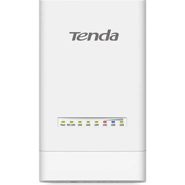 Tenda OS3 Outdoor CPE, Dual-Band Access Point mit 867 Mbit/s, 12 dBi Antennengewinn, 4x LAN, IP65, passive PoE-Funktion