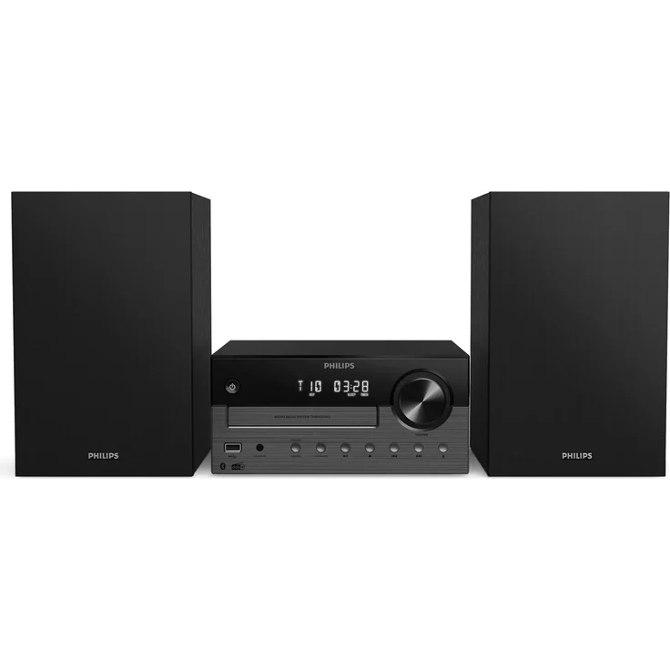 Philips TAM4505M2/12 Mikrosystem Hi-Fi 80W, Bluetooth, DAB+, CD, USB, Schwarz/Dunkelgrau – Bild 1