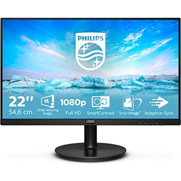 Philips 221V8 - 21,5 Zoll, Full HD (1920 x 1080 Pixel), VA-Panel, 75Hz, 4ms, 200cd-m² (221V8-00) – Bild 3