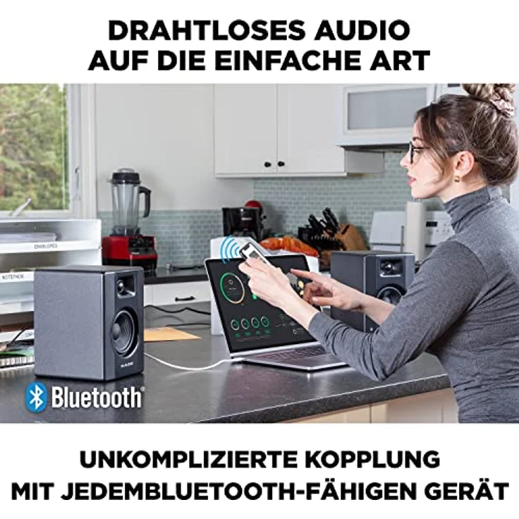 M-AUDIO BX4 BT, 2x Bluetooth-Multimedia-Referenzmonitore mit 120 Watt, schwarz – Bild 3
