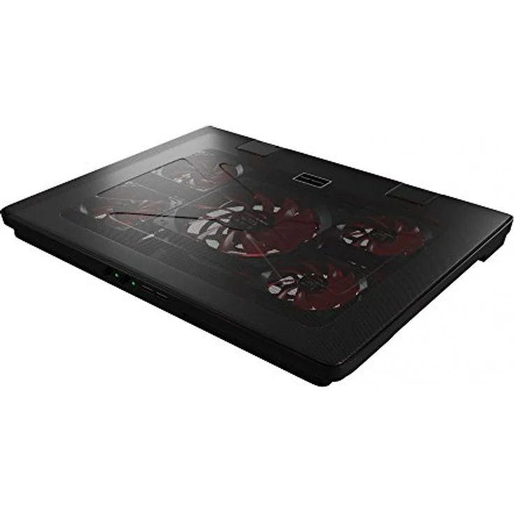 Mars Gaming MNBC2, Kühlerbasis für Gaming-Laptops bis 17,35 Zoll, 5 ultraleise Lüfter, rote LED-Beleuchtung, 2 x USB 2.0, schwarz und rot – Bild 3