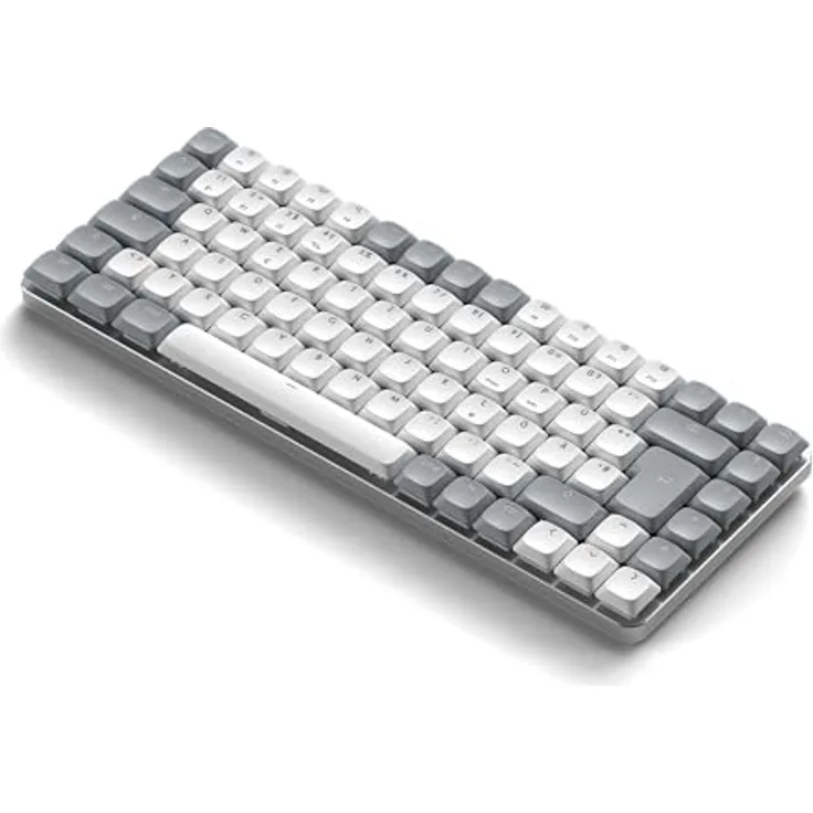 Satechi SM1 Slim ST-KSM1LT-DE, Tastatur ohne Ziffernblock, Deutsch Layout, GrauChrom, kompatibel mit Mac/Windows