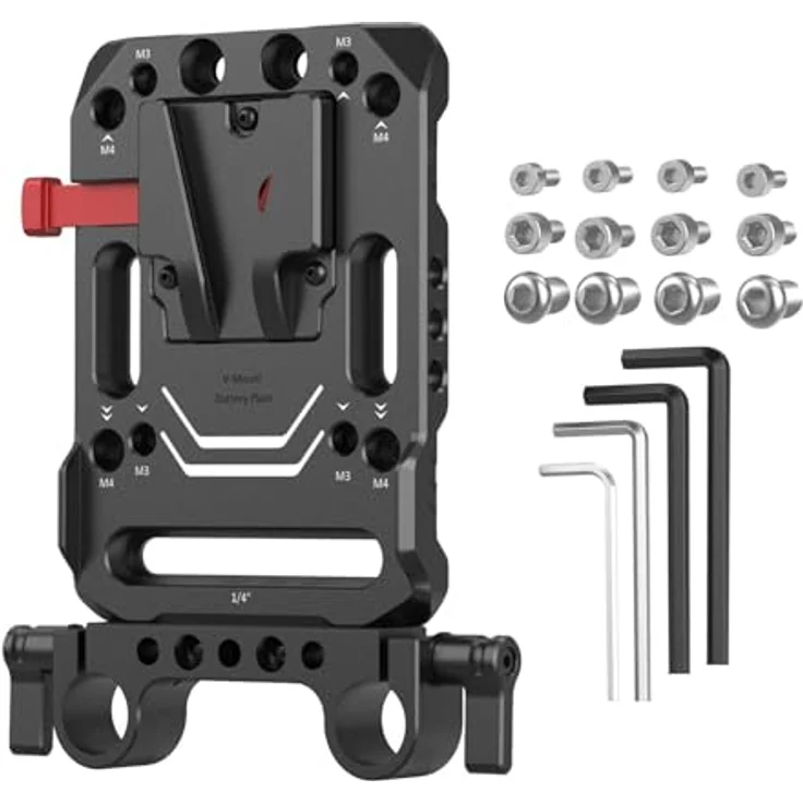 SmallRig 3016 V-Mount-Batterieplatte mit zwei 15 mm Stabklemmen – Bild 2