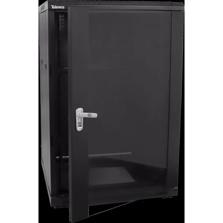 Televes MSR1918-66, Serverschrank mit 18HE und sicherer Stahlkonstruktion, grau