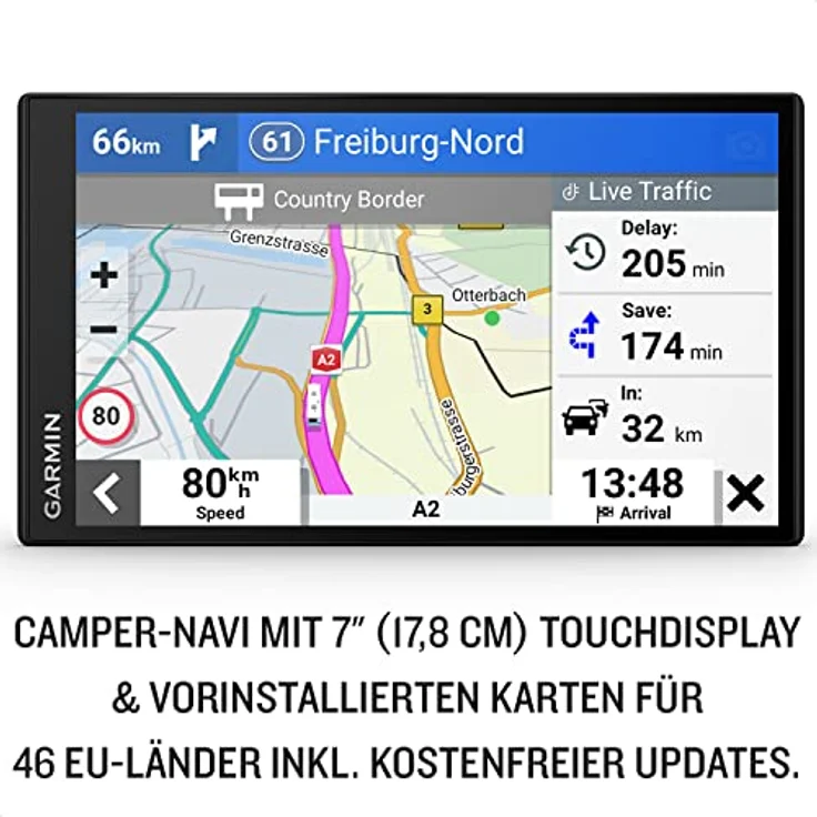 Garmin Camper 795 MT-D EU, Navigationsgerät für Wohnmobile/Wohnwagen mit 7 Zoll Display, vorinstallierten 3D-Karten für Europa und Südafrika, Verkehrsinfos in Echtzeit, Campingplatz-Datenbank – Bild 2