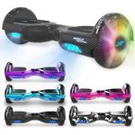 Mega Motion Balance Scooter 6,5 Zoll Hoverboard mit 350W Motor und LED Lichter, 13,00 km/h, mit Integrierter Bluetooth-Player, Geschenke für Kinder