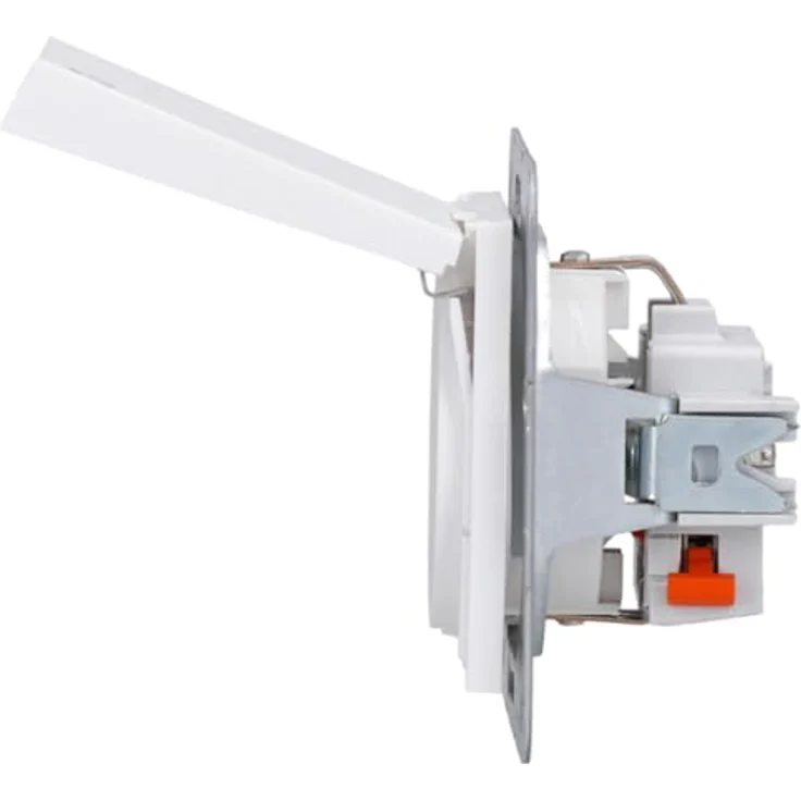 GIRA 445427 SCHUKO Steckdose mit Klappdeckel System 55 Reinweiß seidenmatt – Bild 4