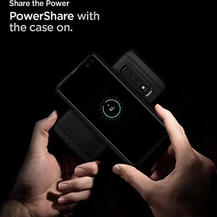 Spigen 606CS25770 Tough Armor Kompatibel mit Samsung Galaxy S10 Plus - S10+ Hülle, Doppelte Schutzschicht Fallschutz Schutzhülle Case Schwarz – Bild 3