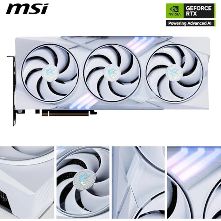 MSI GAMING GeForce RTX 5070 12G TRIO OC WHITE, 12 GB GDDR7, 192 Bit, 7680 x 4320 Pixel, PCI Express x16 5.0 – Bild 3