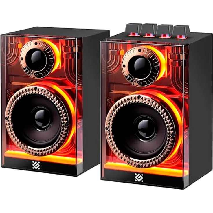 Defender FUTURO 2.0, 20W Bluetooth-USB-Lautsprecher mit RGB-Hintergrundbeleuchtung und MP3-Funktion, schwarz