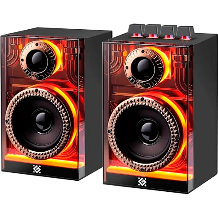 Defender FUTURO 2.0, 20W Bluetooth-USB-Lautsprecher mit RGB-Hintergrundbeleuchtung und MP3-Funktion, schwarz – Bild 1