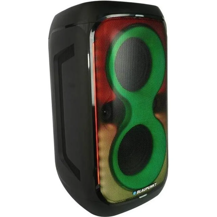 Blaupunkt PB60X, Bluetooth Lautsprecher mit 18 Stunden Akkulaufzeit, Schwarz, 120 Watt Nennleistung, FM-Radio