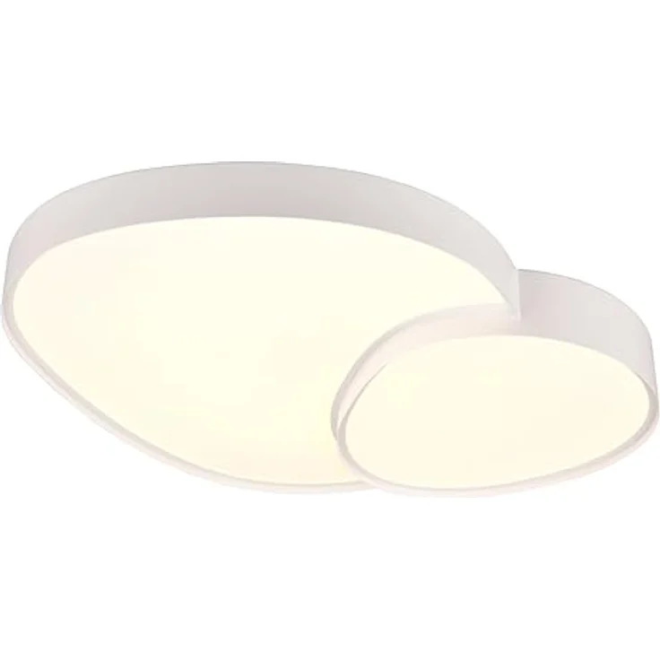 Trio Leuchten Deckenleuchte Rise 647519231, Metall Weiß matt, Schirm Kunststoff Weiß, 45W LED, Dimmbar, Lichtfarbe einstellbar – Bild 1