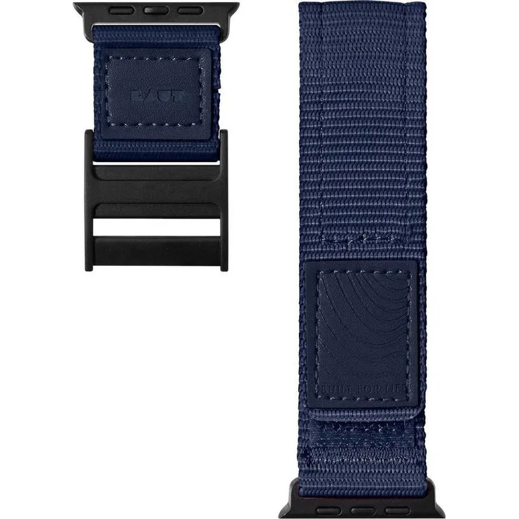 Laut CHAMPS SPORT Blue Nylon Band für Apple Watch 42/44/45/49, strapazierfähiges Uhrenarmband aus Nylon, atmungsaktiv, blau