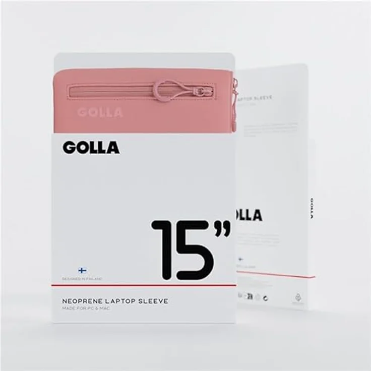 Golla Laptop Tasche/Wasserdichter Laptop Sleeve aus Neopren für MacBook, Asus und weitere Notebooks/Elegante Laptophülle/15 Zoll/Dirty Pink – Bild 2