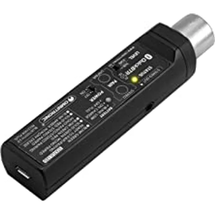 OMNITRONIC QuickBTR-5.0 XLR AptX Bluetooth 5.0 Receiver, tragbarer Bluetooth-Empfänger mit XLR-Stecker, aptX und Stereo-Link