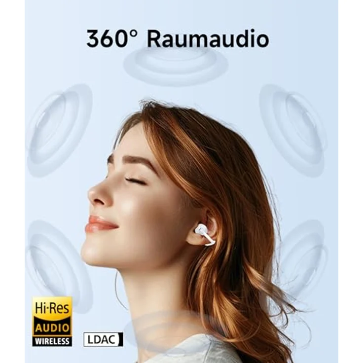 Edifier LolliClip Open-Ear Bluetooth Kopfhörer, Hi-Res LDAC, Adaptive ANC, Gesundheitsüberwachung, IP56, Schwarz – Bild 3