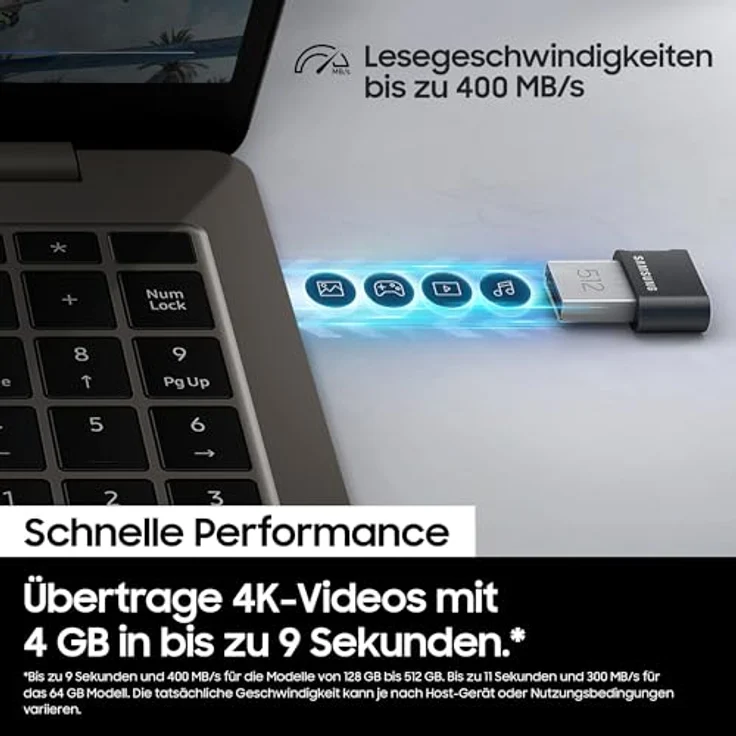 Samsung FIT Plus 256GB Typ-A 400 MB-s USB 3.1 Flash Drive (MUF-256AB-APC) – Bild 5