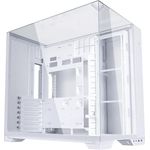 Lian Li O11 Vision Compact Gaming PC Gehäuse ATX Weiß - Midi Tower PC Gehäuse mit Tempered Glass, Grafikkarten bis 408 mm, bis zu 360 mm Radiatoren, Stahl, Aluminium, Gehärtetes Glas