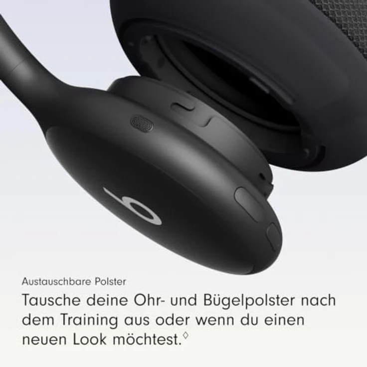 Beats 360, Over-Ear Kopfhörer mit Geräuschunterdrückung, schweiß- und wasserbeständig, schwarze Performance-Polster aus Strickgewebe – Bild 3