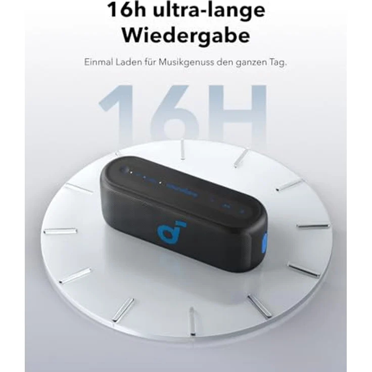 soundcore Select 2S, tragbarer Bluetooth-Lautsprecher mit 20W Stereo-Sound, BassUp™-Technologie, 16h Wiedergabe, drahtloses Stereo Pairing und IPX7-Wasserschutz, schwarz – Bild 4