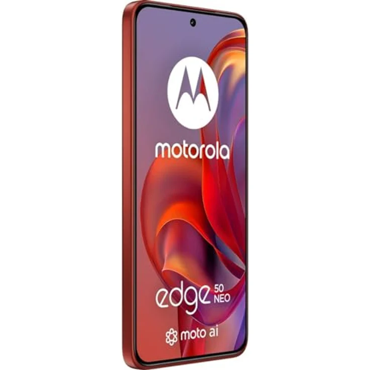 Motorola Edge 50 Neo 5G (6.4") 120Hz Dual SIM Android 14 5G USB Type-C 12 GB 512 GB 4310 mAh Poinciana Terrakotta (PB310010PL) Smartphone mit hochwertigem pOLED-Display und TurboPower-Ladung – Bild 2