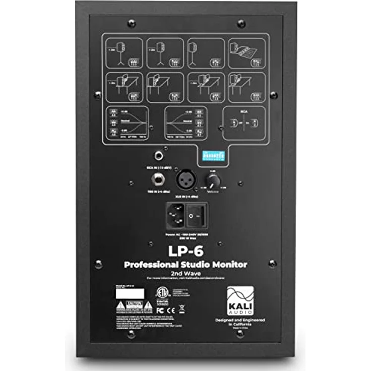 Kali Audio LP-6 2nd Wave Studiomonitor, aktiver Nahfeldmonitor mit Waveguide Technologie und Bass Reflexsystem, 6,52“ Woofer, Schwarz – Bild 3