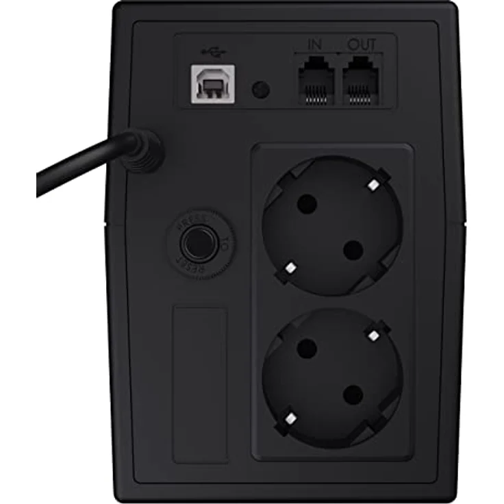 Green Cell® UPS USV Unterbrechungsfreie Stromversorgung 800VA (480W) mit Überspannungsschutz 230V Line-Interactive Spannungsregelung AVR USV-Anlage USB/RJ11 2X Schuko Ausgänge LCD Bildschirm – Bild 2