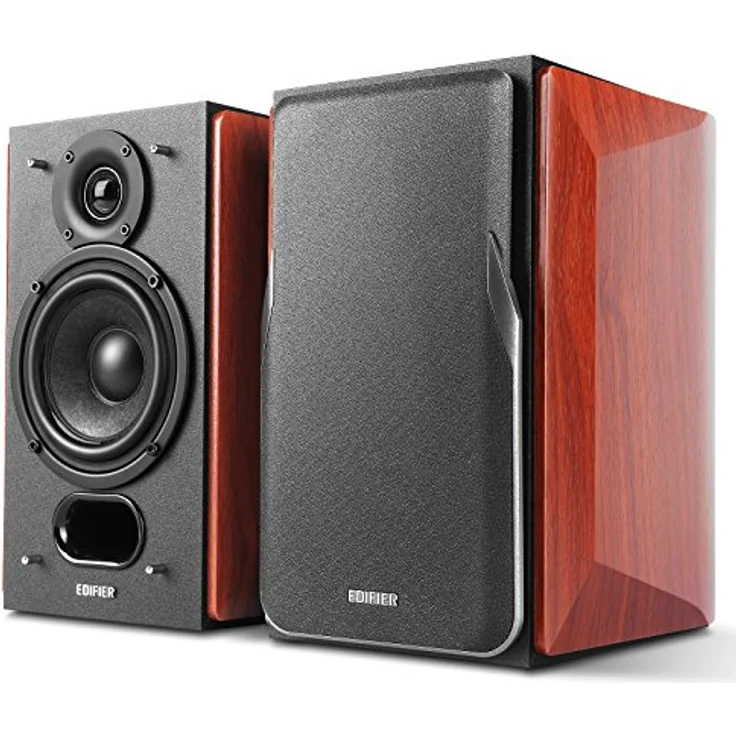 Edifier P17 Passive Regallautsprecher Paar 2-Wege-Lautsprecher mit eingebauter Wandhalterung, Perfekt für 5.1, 7.1 oder 11.1 Seiten- Heck Surround Setup, Benötigt Verstärker oder Empfänger zum Betrieb Regallautsprecher - 20 Watt - schwarz, Holz – Bild 2