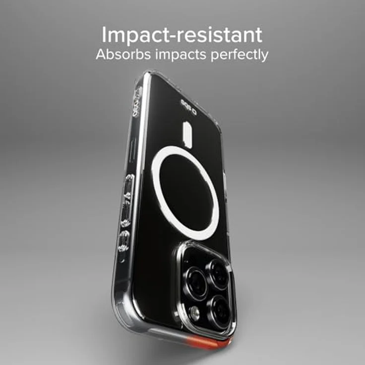 SBS Schutzhülle (Apple iPhone 16 Pro), D3O-Technologie, transparent, MagSafe-kompatibel – Bild 2