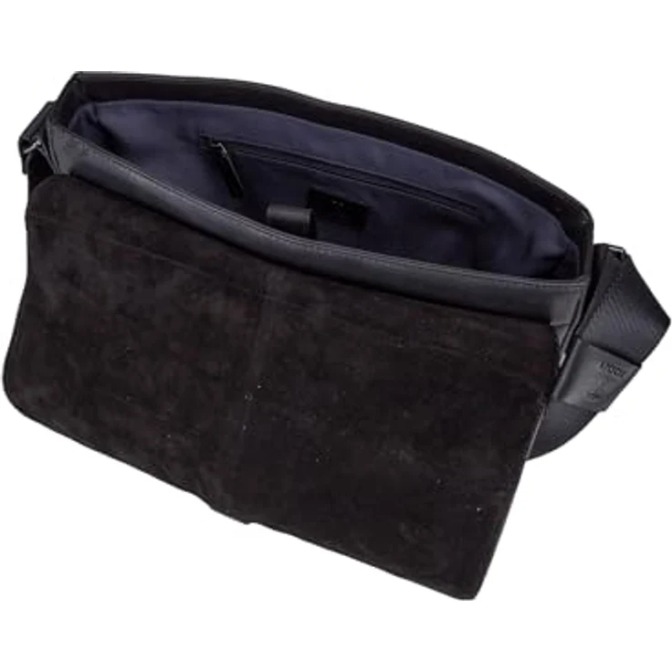 Joop! Cerratano Janis Messenger, 35 cm, schwarzes Leder, für Laptops bis 15 Zoll – Bild 5