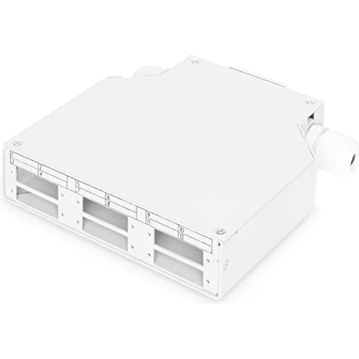 DIGITUS LWL Spleißbox - Hutschienen-Montage - 6 Port - Für SC Duplex Kupplungen - Metallgehäuse