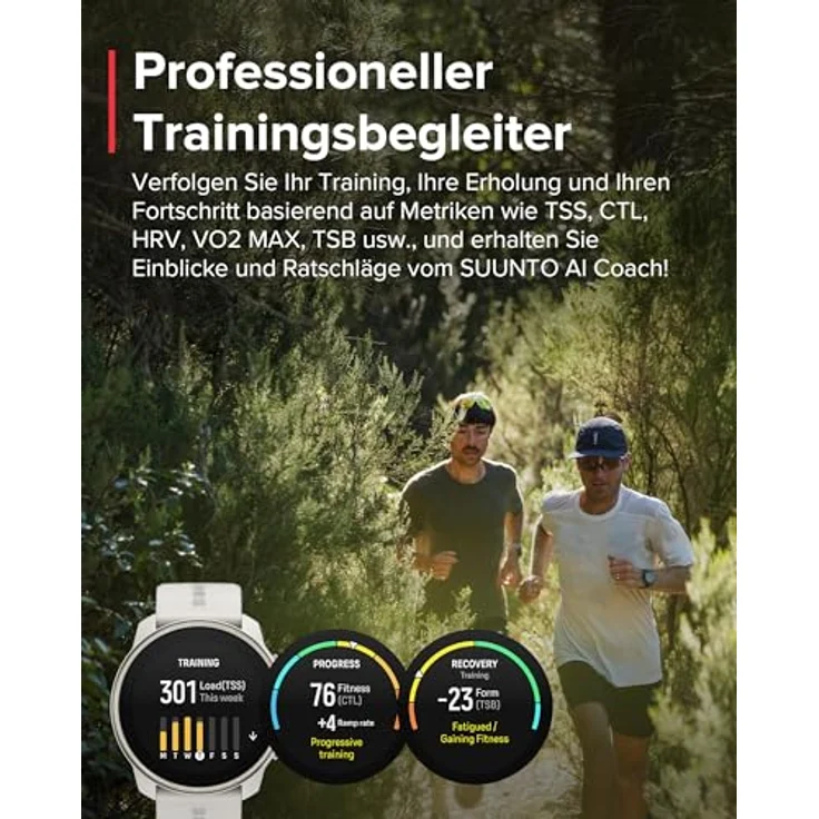 SUUNTO Race S Laufuhr mit AMOLED Touchscreen, Zweifrequenz GPS Sportuhr, HRV & Schlafverfolgung, 50m Wasserdicht - Schwarz – Bild 4
