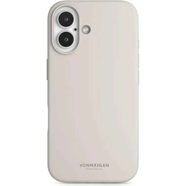 Vonmählen Soft Silicone Case Cover für Apple iPhone 16, cremefarben, versandkostenfrei