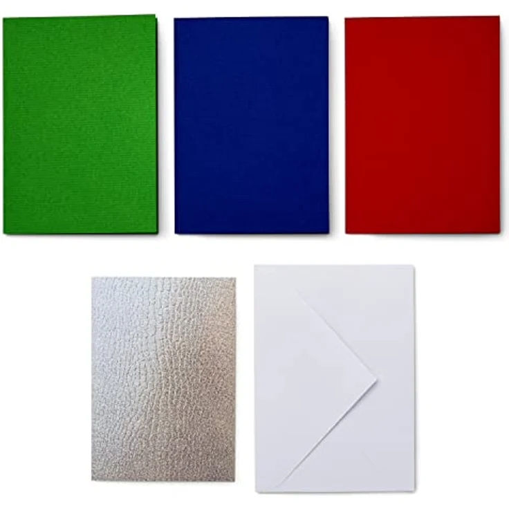 Cricut Insert Cards Rainbow R10, Kartenset in Rot, Blau und Grün für personalisierte Grußkarten mit klebstofffreiem Design – Bild 10